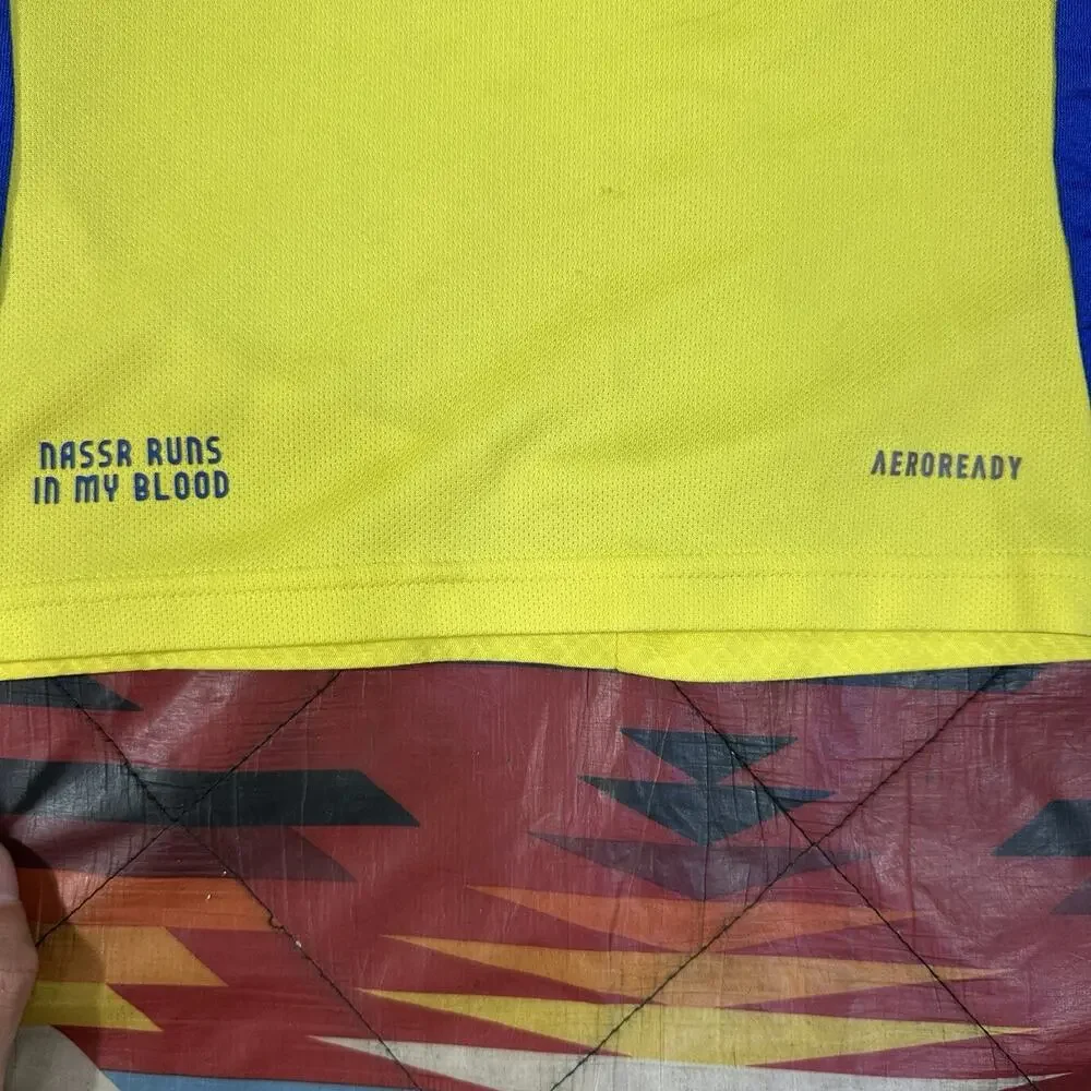 Adidas Jersey Youth Size 9-10Y Yellow Ronaldo #7 Al-Nassr FC 24/25 Home Soccer